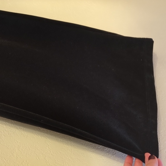 Max Studio ponte velvet Elastic Elegant Black Wide-Leg Pants office work XL - Picture 9 of 10